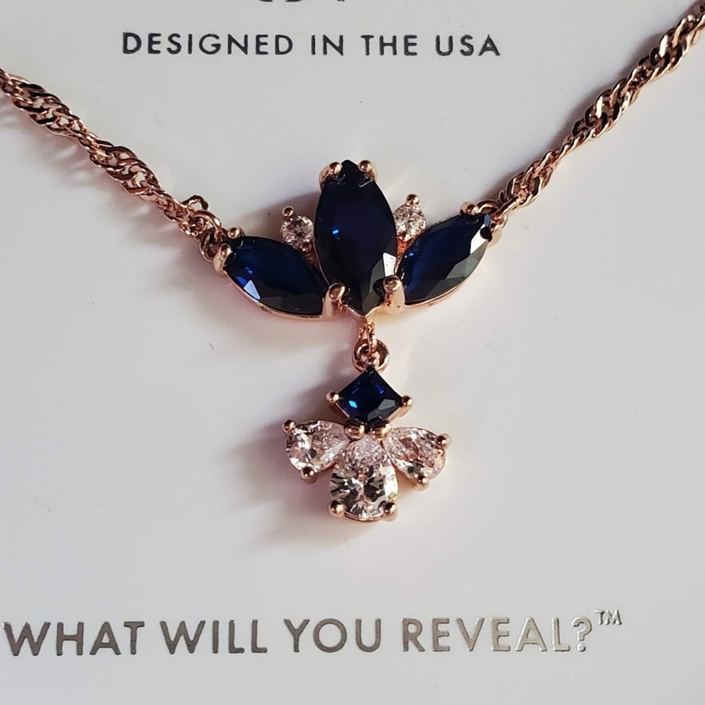 Bomb Party Dreams of Shimmering Love Necklace September 2024 Sapphire NEW